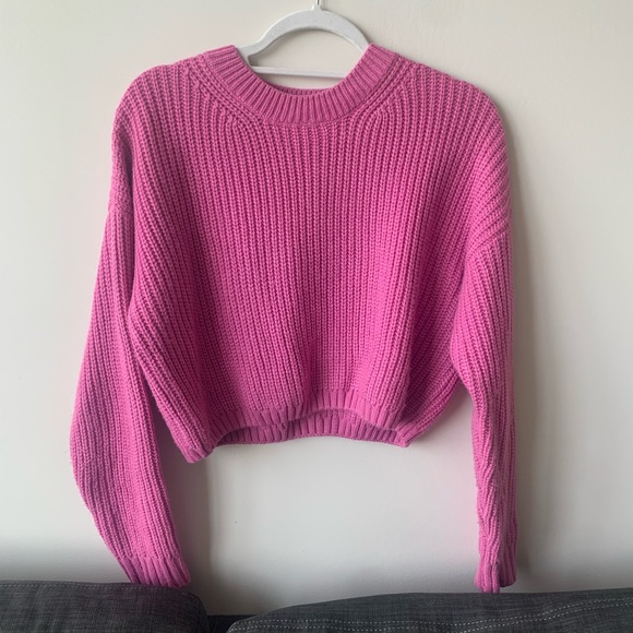 Elodie Pink Cropped Sweater - Picture 1 of 3